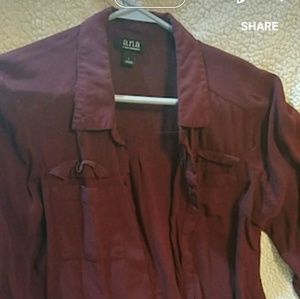 ANA sheer button down